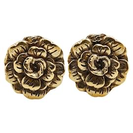 Chanel-Chanel Camellia Coco Mark Cufflinks-Golden