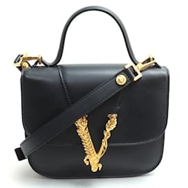 Versace-Versace Virtus 2-Way Shoulder Bag-Black