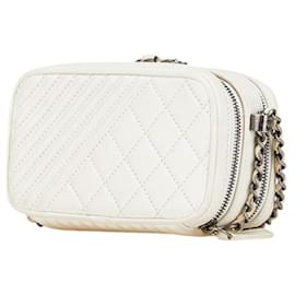 Chanel-Chanel Boy Coco Mark Chain Shoulder Bag-White
