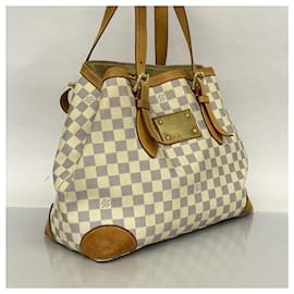 Louis Vuitton-Louis Vuitton Damier Azur Hampstead MM Tote Bag-White