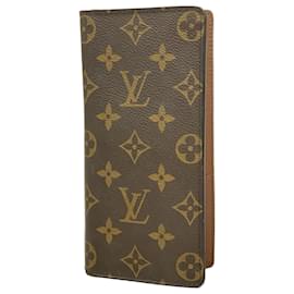 Louis Vuitton-Louis Vuitton Long Wallet Monogram Portefeuille Brazza M66540-Brown