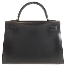 Hermès-Sac à main Hermes Kelly 32 cm-Noir