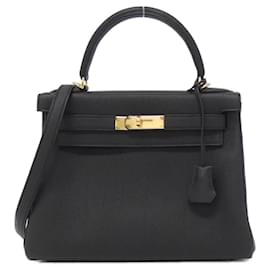 Hermès-Hermes Kelly 28cm Handbag-Black