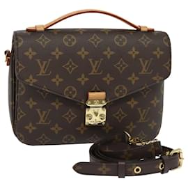 Louis Vuitton-LOUIS VUITTON Monogram Pochette Metis MM Hand Bag 2way M43628 LV Auth 98243A-Monogram