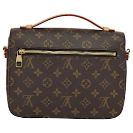 Louis Vuitton-LOUIS VUITTON Monogram Pochette Metis MM Hand Bag 2way M43628 LV Auth 98243A-Monogram