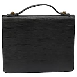 Louis Vuitton-LOUIS VUITTON Epi Monceau 28 Hand Bag Black M52122 LV Auth 112129-Black