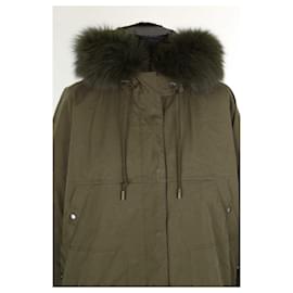 Yves Salomon-Fur coat-Khaki
