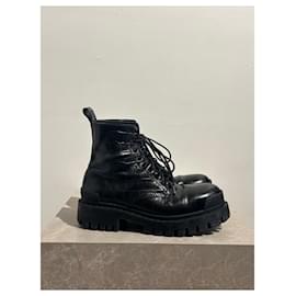 Balenciaga-BALENCIAGA Ankle boots T.EU 39 Leather-Black