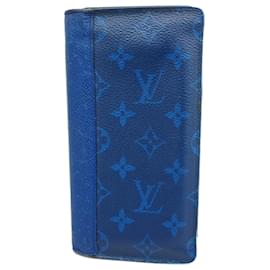 Louis Vuitton-Louis Vuitton Long Wallet Taigarama Portefeuille Brazza M30297 Cobalt-Blue