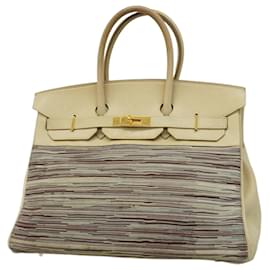 Hermès-Hermes Birkin 35 Vibrato Handbag-Multiple colors,Beige