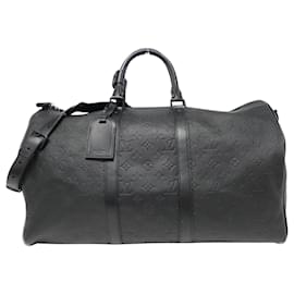 Louis Vuitton-Louis Vuitton Keepall Bandouliere 50-Black