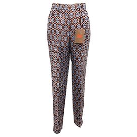 Calça Jacquard Etro Azul / Marrom 2024 Multicor