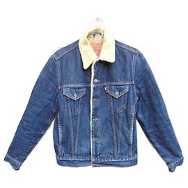 Giacca Levi's Sherpa Trucker Blu in Cotone M Blu