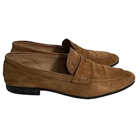 Tod's-Tod's Loafers in Tan Suede-Brown,Beige