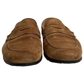 Tod's-Tod's Loafers in Tan Suede-Brown,Beige