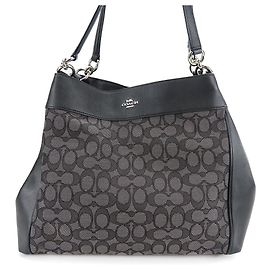 Coach Canvas Leather Tote Bag F27579 Black