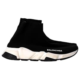 Balenciaga-Balenciaga Speed Trainer Shoes in Black Polyester-Black
