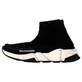 Balenciaga-Balenciaga Speed Trainer Shoes in Black Polyester-Black