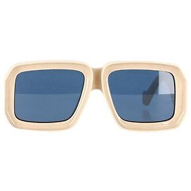 Loewe x Paula's Ibiza Square-Frame Sunglasses in Ivory Acetate White Cream