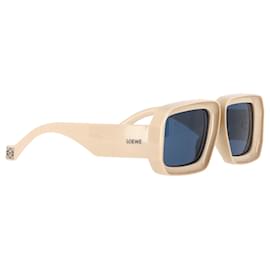 Loewe- Loewe x Paula's Ibiza Square-Frame Sunglasses in Ivory Acetate-White,Cream