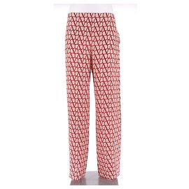 Hose VALENTINO GARAVANI T.International M Seide Rot