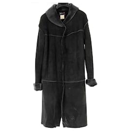 Autre Marque-NON SIGNE / UNSIGNED Coats T.FR 38 Leather-Black