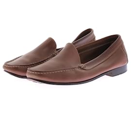 Autre Marque-NON SIGNE / UNSIGNED Flats T.EU 38 Leather-Brown
