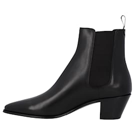Céline-Celine black chealsea boot-Black