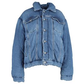 Loewe Padded Denim Jacket in Blue Denim Blue Light blue