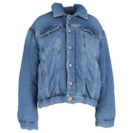 Loewe-Loewe Padded Denim Jacket in Blue Denim-Blue,Light blue