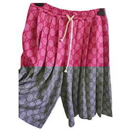 Gucci-Technical Jersey Pleated Culottes-Pink