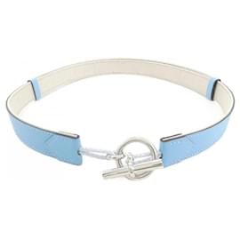 Hermès-Hermes HERMES Belt-Blue,Beige
