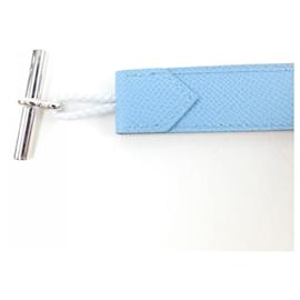 Hermès-Hermes HERMES Belt-Blue,Beige