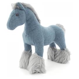 Hermès-Hermes Hermie PM Plush Toy-Blue