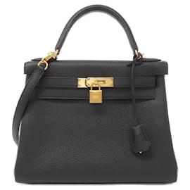 Hermès-Hermes Kelly 28cm Handbag-Black
