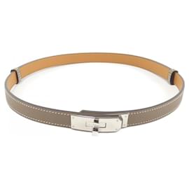 Hermès-Hermes Gray Standard Belt-Brown