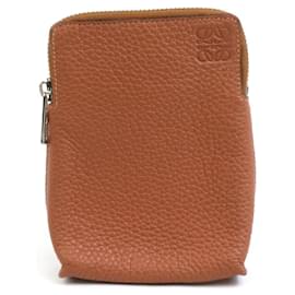 Loewe-Loewe Brown Leather Pouch-Brown