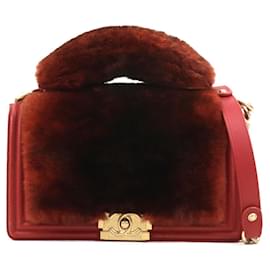 Chanel-Chanel Boy Handbag in Brown and Red-Brown,Red