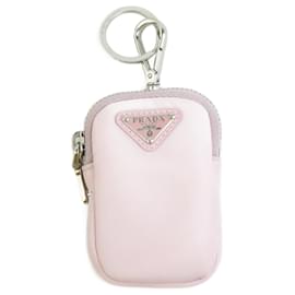 Prada-Prada Light Pink and Silver Handbag Charm-Silvery,Pink