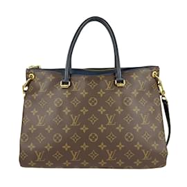 Louis Vuitton-Louis Vuitton Monogram Pallas Handbag-Brown,Navy blue