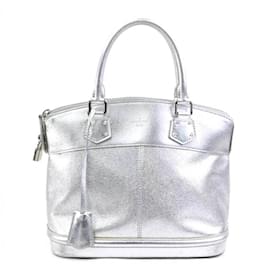 Louis Vuitton-Louis Vuitton Suhali Lockit PM Handbag-Silvery