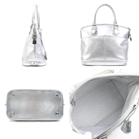Louis Vuitton-Louis Vuitton Suhali Lockit PM Handbag-Silvery