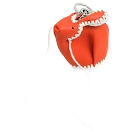 Loewe-Loewe Orange Leather Handbag Charm-Orange