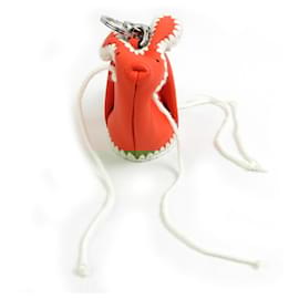 Loewe-Loewe Orange Leather Handbag Charm-Orange