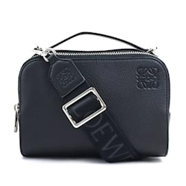Loewe-Loewe Black Leather Shoulder Bag-Black