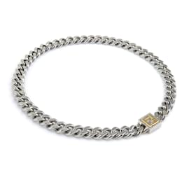 Fendi-Fendi Men's Necklace in Gold and Silver-Silvery,Golden