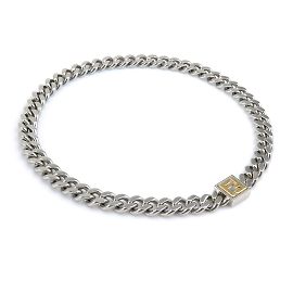 Collana da uomo Fendi in oro e argento Argento D'oro