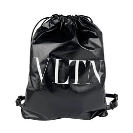Schwarzer Leder-Rucksack von Valentino Garavani Schwarz