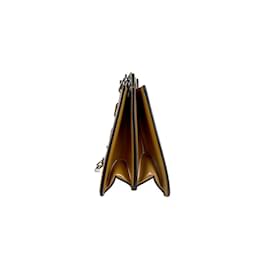 Fendi-Fendi Peekaboo Cut Medium Leather Shoulder Bag-Brown