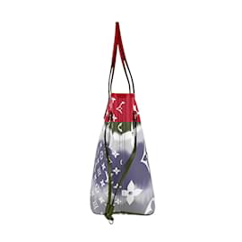 Louis Vuitton-Louis Vuitton Tote Bag Neverfull MM-Pink,White,Red,Purple